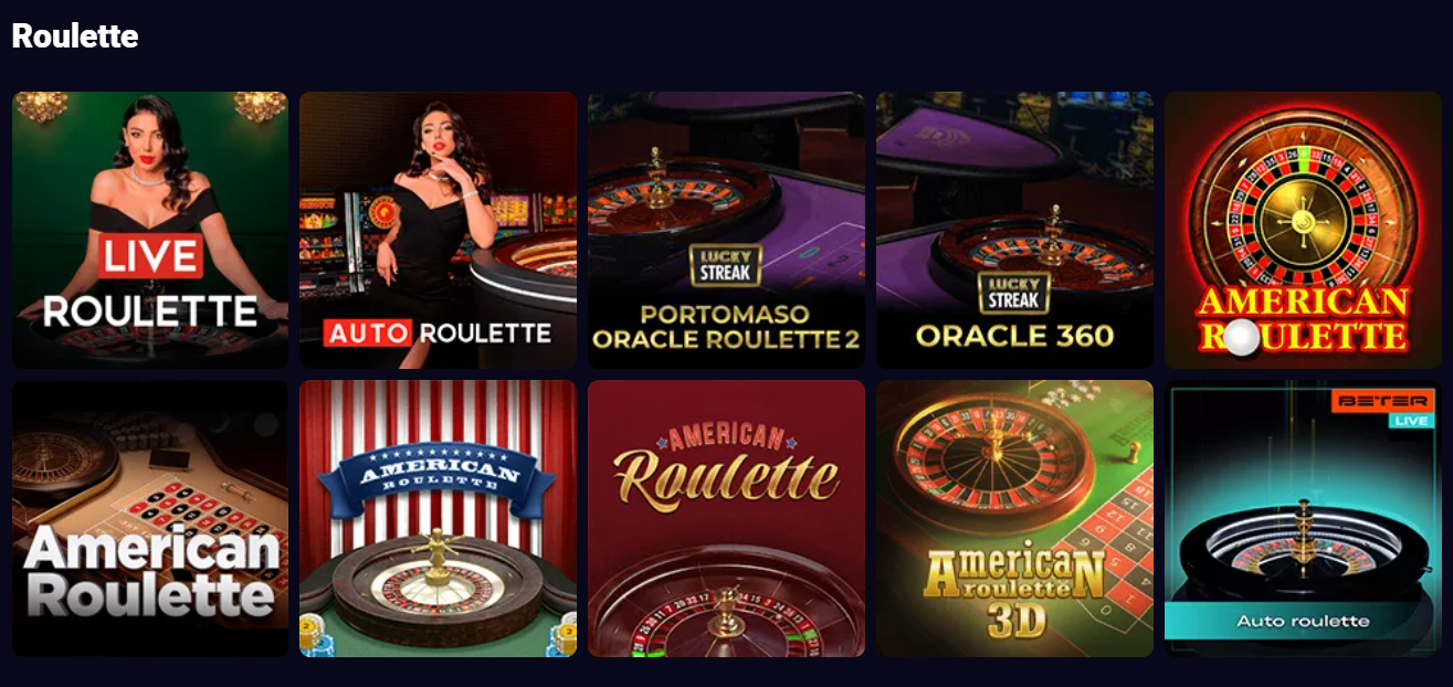 Live roulette games at Lucky 7 Casino